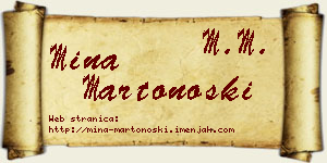 Mina Martonoški vizit kartica